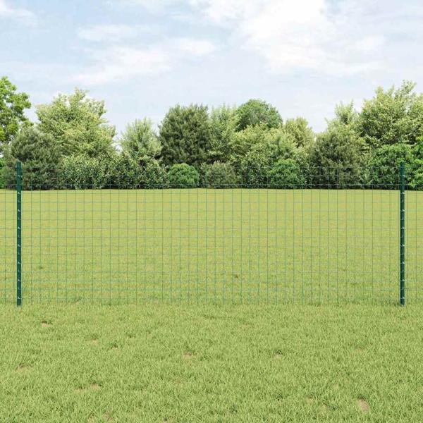 ARDEBO.de - Zaunpfähle 44 Stück U-Profil Grün 120 cm Stahl