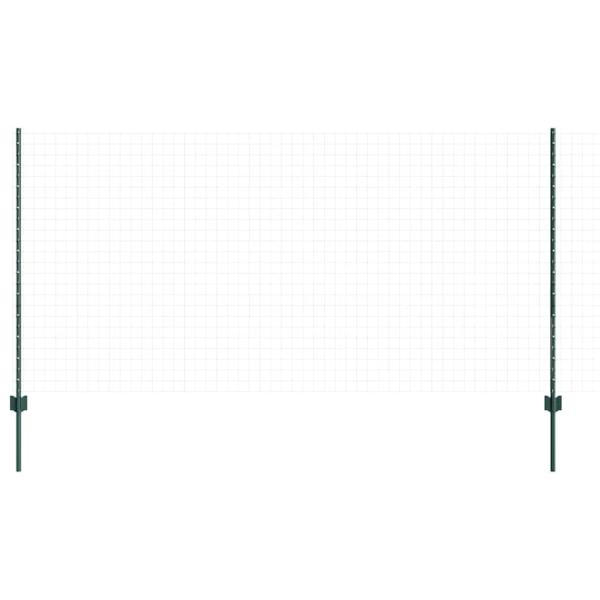 Zaunpfosten 44 Stück U-Kanal Grün 160 cm Stahl