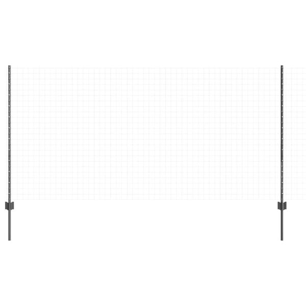 ARDEBO.de - Zaunpfosten 44 Stk U-Kanal Grau 160 cm Stahl