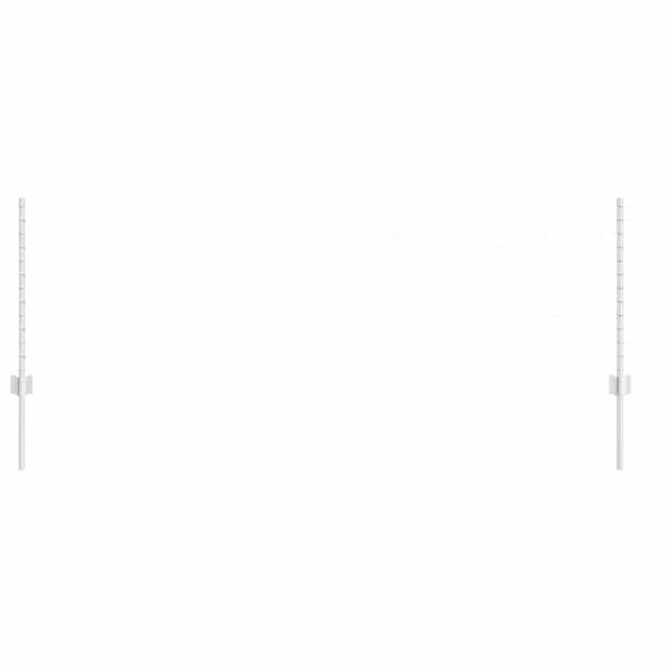 Zaunpfosten 44 Stück U-Kanal Silber 100 cm Stahl