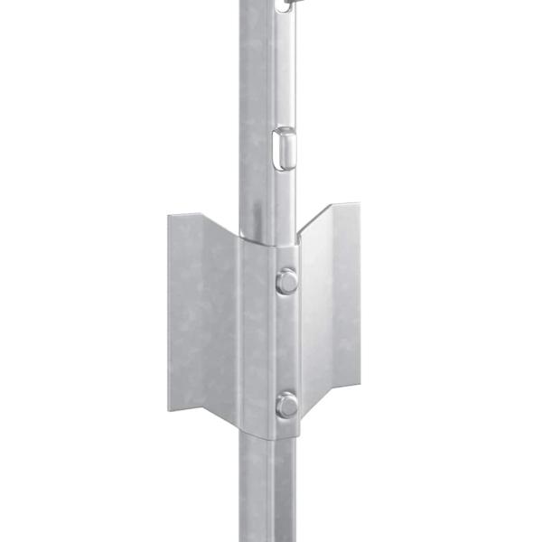 Zaunpfosten 44 Stück U-Kanal Silber 120 cm Stahl