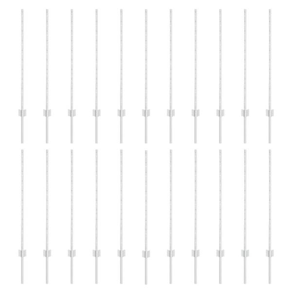 Zaunpfosten 44 Stück U-Kanal Silber 140 cm Stahl