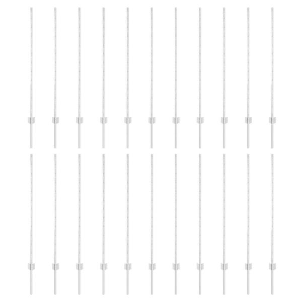 Zaunpfosten 44 Stk U-Kanal Silber 160 cm Stahl