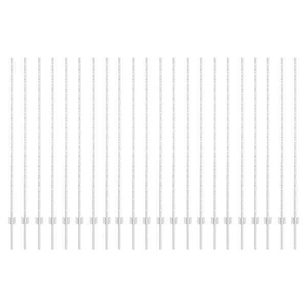 Zaunpfosten 44 Stück U-Kanal Silber 200 cm Stahl