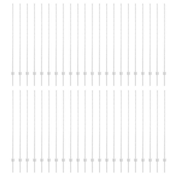 Zaunpfosten 88 Stk U-Kanal Silber 200 cm Stahl