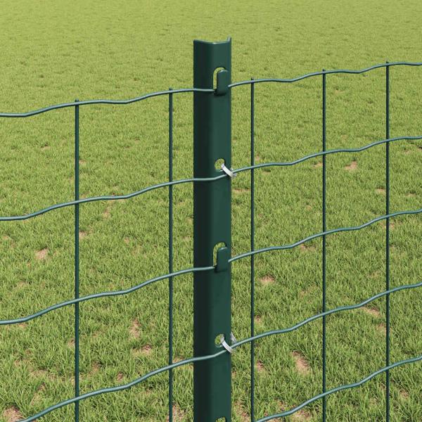 Euro-Zaun mit Pfosten 10 x 1,2 m PVC-beschichteter Stahl Grün