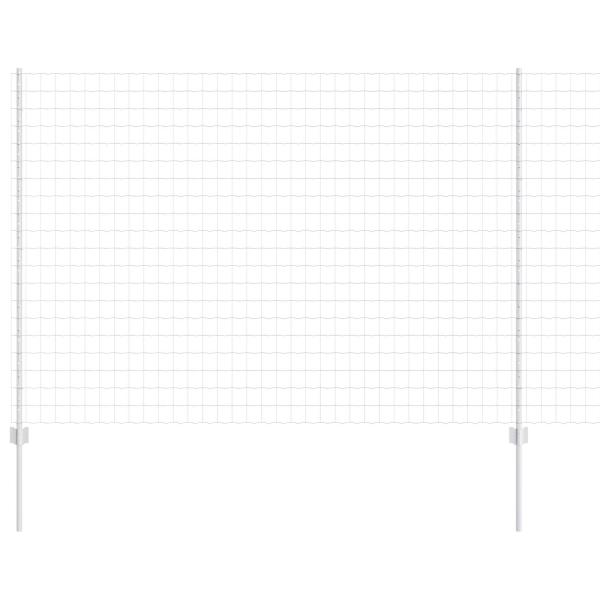Euro Zaun mit 10 U-Pfosten Silber 1,5x10 m Stahl