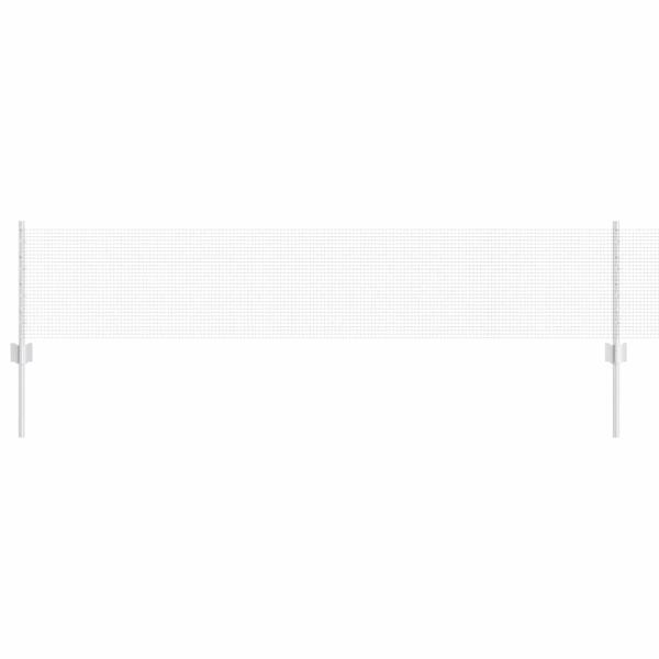 Geschweißter Drahtzaun mit 5 U-Posten Silber 0.4x10 m Stahl