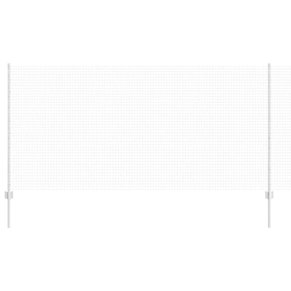 Schweißdrahtzaun mit 10 U-Pfosten Silber 1,2x10 m Stahl
