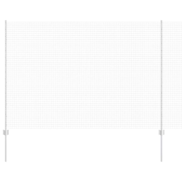 Schweißdrahtzaun mit 10 U-Posts Silber 1.6x10 m Stahl