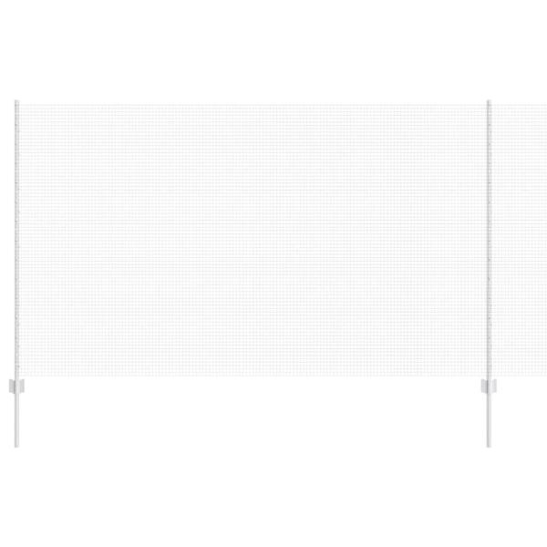 Geschweißter Drahtzaun mit 44 U-Posts Silber 1.4x50 m Stahl