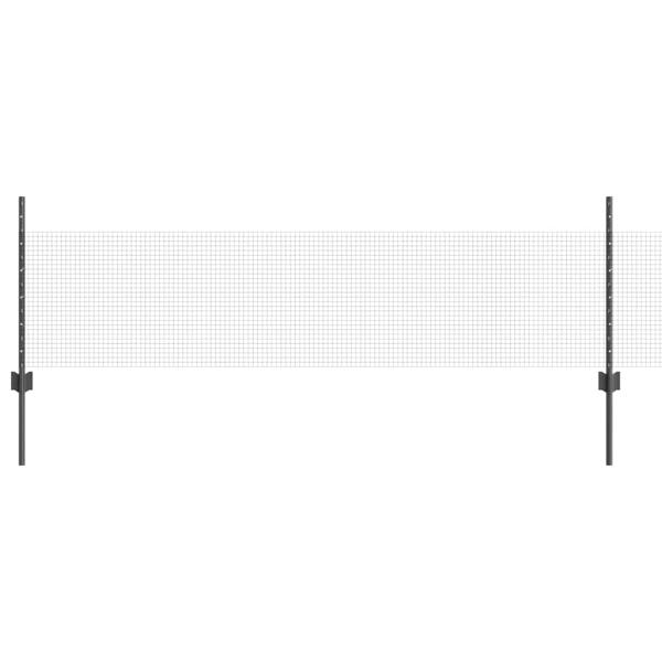 Gartenzaun Set Set aus 2 Grau Verzinkter Stahl 25 x 0.5 m Rolle