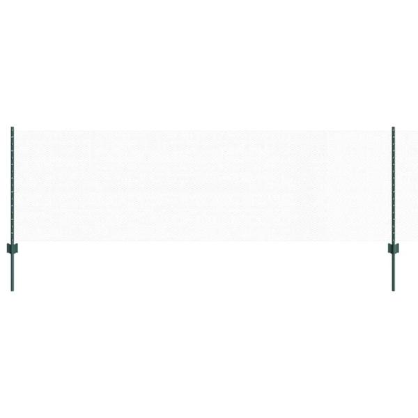 Zaunpfosten 11 Stück U-Channel Grün 80 cm Stahl, Sechseckzaun Grün 0,8x100 m Stahl