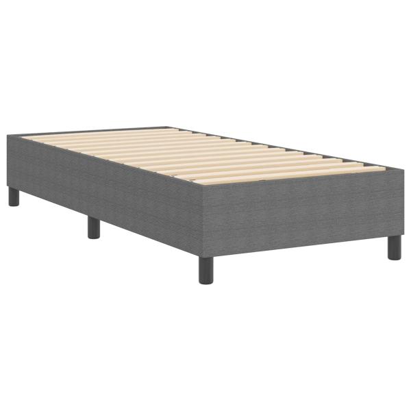 Boxspringbett Hellgrau Cordstoff