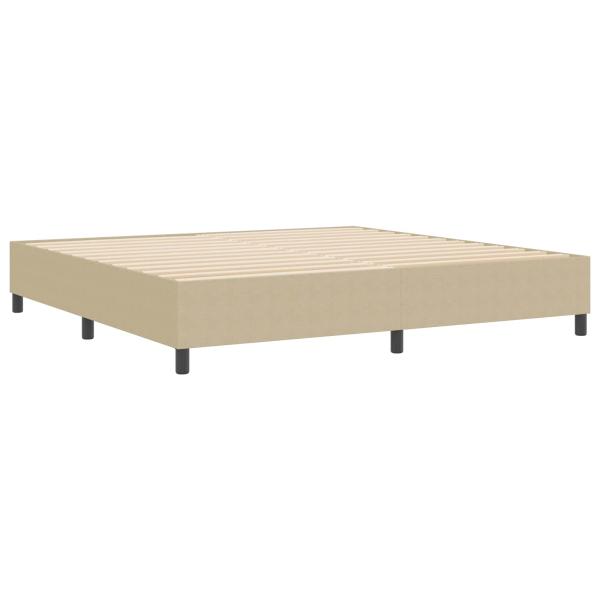Boxspringbett Hellgrün Grau 200x200 cm Cordstoff