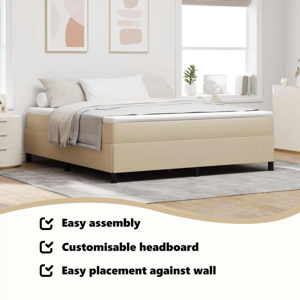 Boxspringbett Hellgrün Grau 200x200 cm Cordstoff