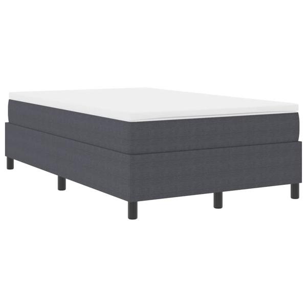 Boxspringbett mit Matratze Dunkelgrau Kleines Doppelbett Cordstoff