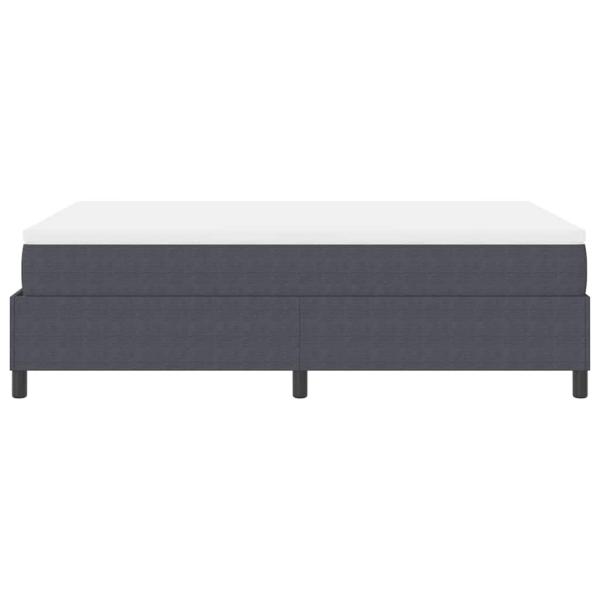 Boxspringbett mit Matratze Dunkelgrau Kleines Doppelbett Cordstoff