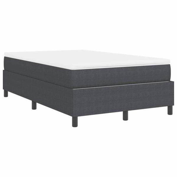Boxspringbett mit Matratze Dunkelgrau Kleines Doppelbett Cordstoff