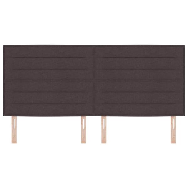 Kopfteile Linien Design Dunkelbraun 200 cm Stoff
