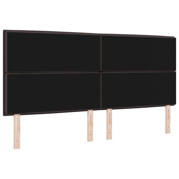 Kopfteile Linien Design Dunkelbraun 200 cm Stoff