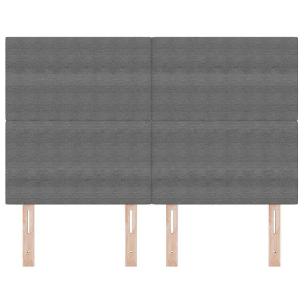 Kopfteil Einfarbig Hellgrau 140 cm Cordstoff