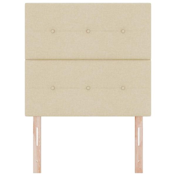 Kopfteil mit Knopfheftung Creme 80 cm Stoff