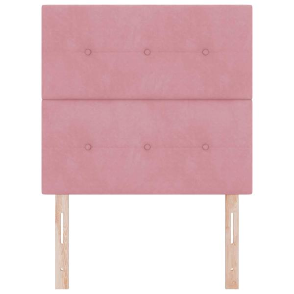 Kopfteil mit Knopfheftung Rosa 80 cm Samt
