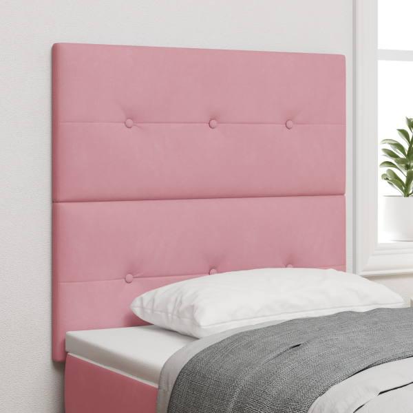 Kopfteil Rosa 80 cm Samt