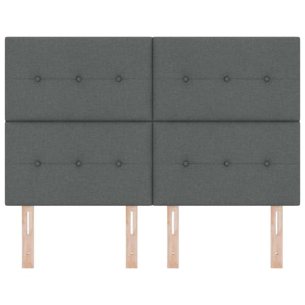 Kopfteil mit Knopfheftung Dunkelgrau 140 cm Stoff