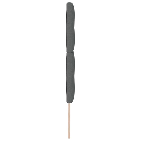 Kopfteil mit Knopfheftung Dunkelgrau 140 cm Stoff