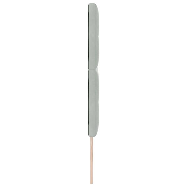 Kopfteil mit Knopfheftung Hellgrau 180 cm Samt