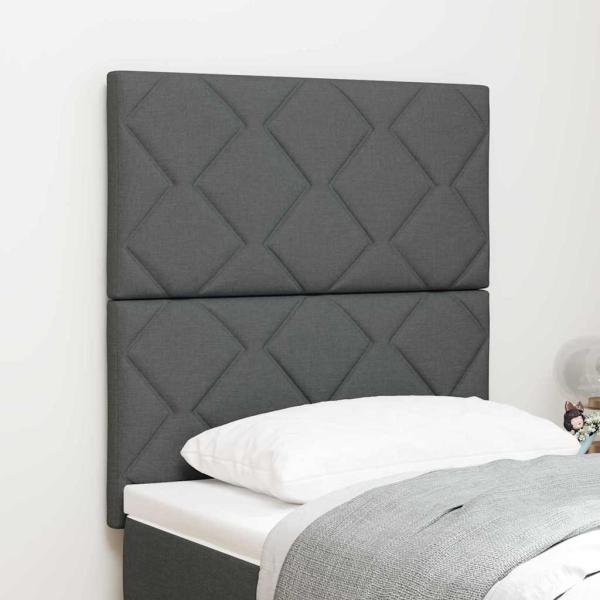 ARDEBO.de - Kopfteil Diamantblock Design Dunkelgrau 80 cm Stoff, Kopfteil Diamantblock Design Dunkelgrau 160 cm Stoff