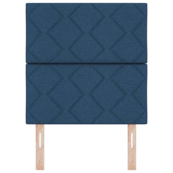Kopfteil Design mit Diamantblöcken Blau 80 cm Stoff, Kopfteil Design mit Diamantblöcken Blau 160 cm Stoff
