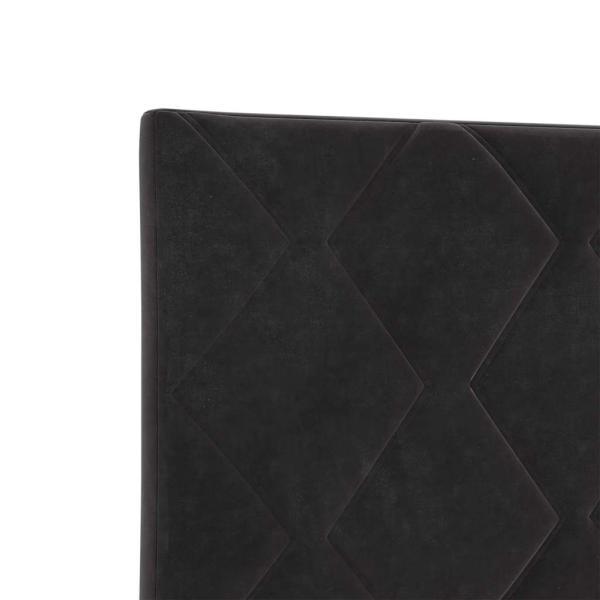 Kopfteil mit Diamantblock-Design in Schwarz, 80 cm Samt, Kopfteil mit Diamantblock-Design in Schwarz, 160 cm Samt