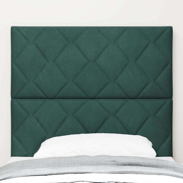 Kopfteil Diamantblock Design Dunkelgrün 90 cm Samt, Kopfteil Diamantblock Design Dunkelgrün 180 cm Samt