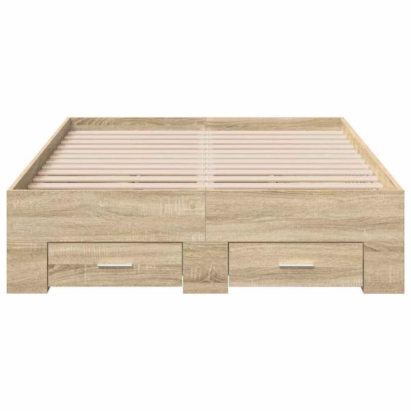 Bettgestell Sonoma Eiche 140x200 cm MDF