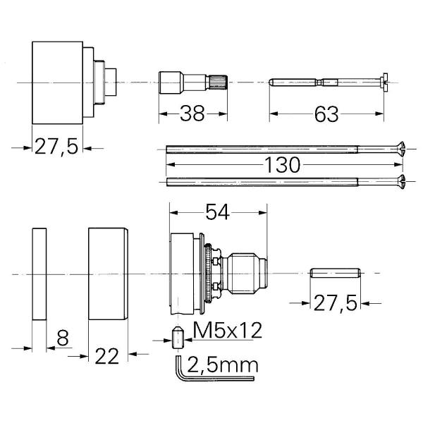 GROHE Verlängerung für Grohtherm 2000 Special, chrom (47172000), 27,5mm