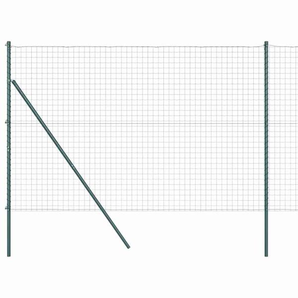 Euro Zaun mit 7 Pfosten 1,6x10 m verzinkter Stahl grün