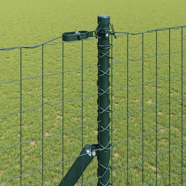 Euro Zaun mit 7 Pfosten 1,6 x 10 m verzinkter Stahl Grün