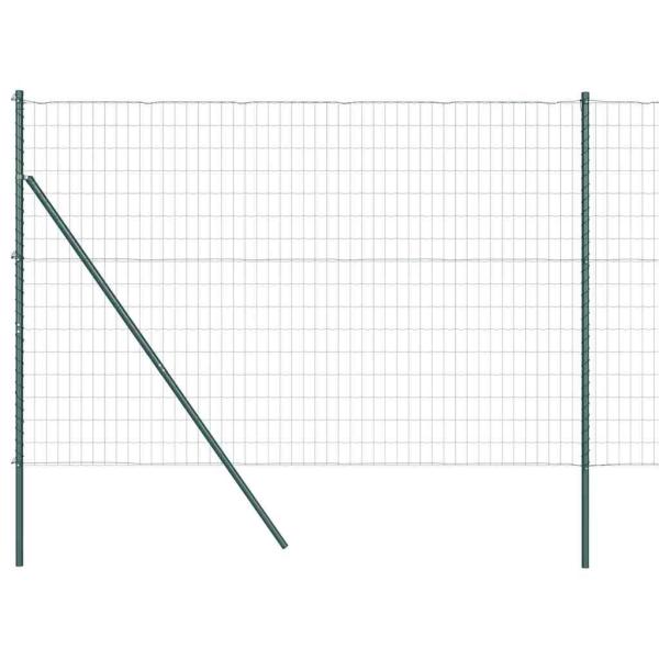 Euro Zaun mit 7 Pfosten 1.6x10 m Verzinkter Stahl Grün