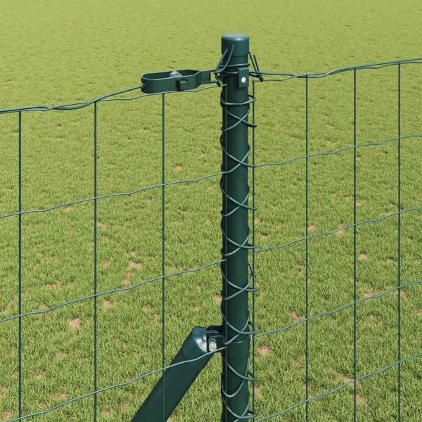 Euro Zaun mit 7 Pfosten 1.5x10 m Verzinkter Stahl Grün