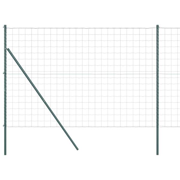 Euro Zaun Set aus 2 Grün Pulverbeschichteter Stahl 10 x 1,5 m