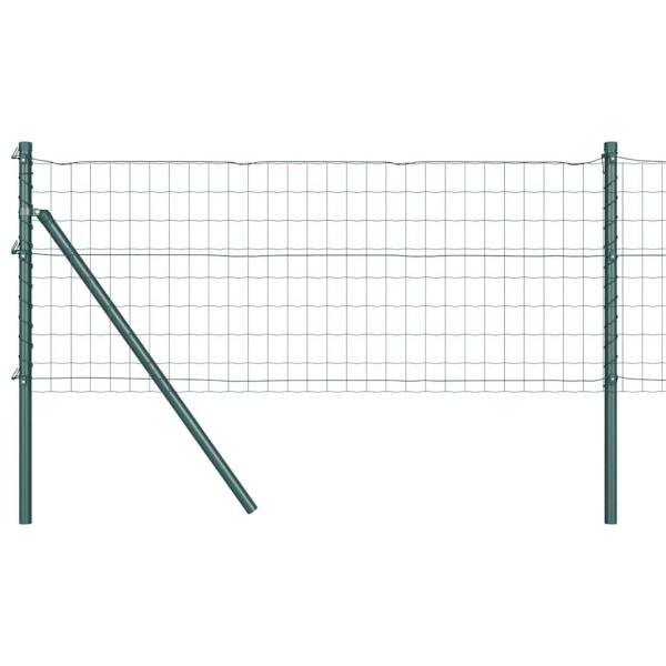 Eurozaun mit 13 Pfosten 0.6x50 m galvanisierter Stahl Grün