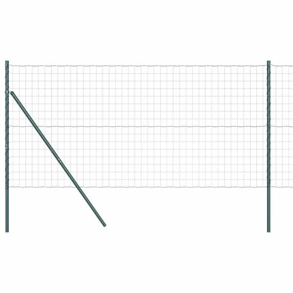 Euro Zaun Set aus 2 Grün Metall 10 x 1 m Langlebig Euro Zaun