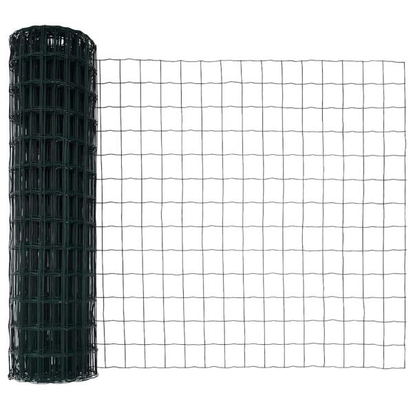 Euro Zaun Set von 2 Grün Pulverbeschichteter Stahl 10 x 1,2 m