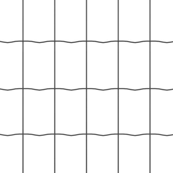 Euro Zaun mit 7 Pfosten 1,2x10 m galvanisierter Stahl grau