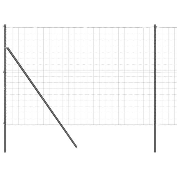 Euro Zaun mit 7 Pfosten 1.6x10 m Verzinkter Stahl Grau