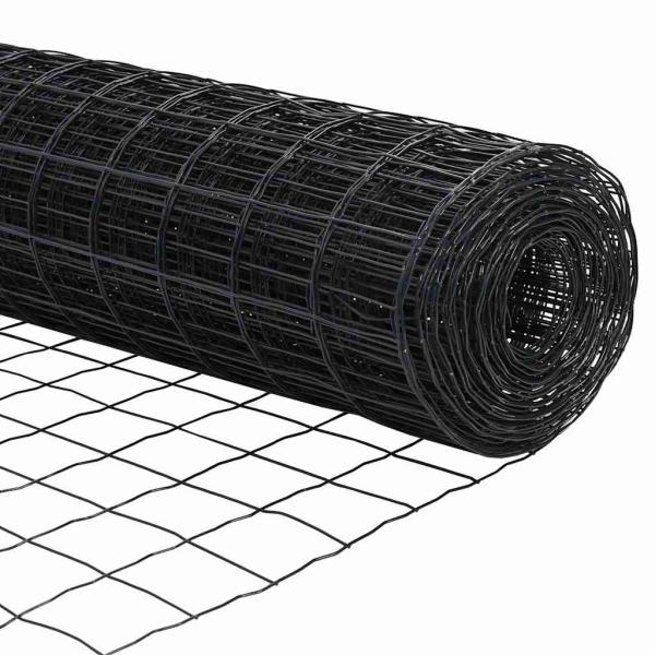 Euro Zaun mit 7 Pfosten 0,4 x 10 m verzinkter Stahl Grau