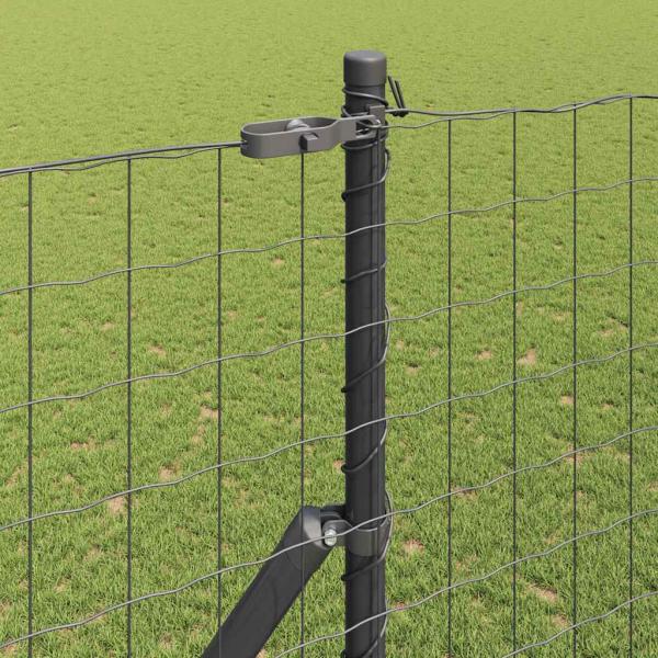 Bodenmontierter Euro-Zaun 10 x 1,5 m PVC-beschichteter Stahl